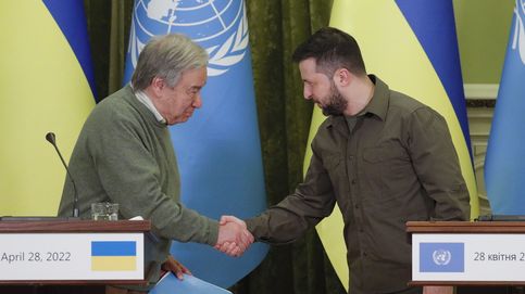 Dos misiles impactan en Kiev durante la visita de Antonio Guterres
