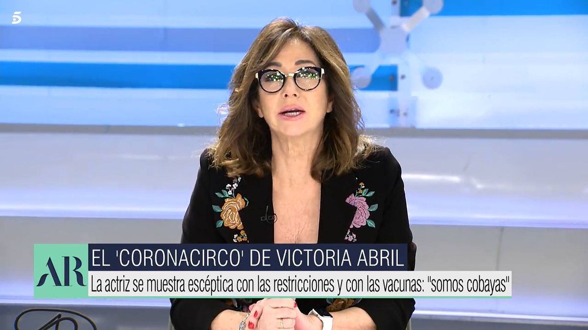 Ana Rosa Quintana, molesta y alucinada con la teoría del "coronacirco" de Victoria Abril