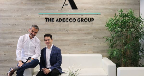 Foto: Enrique Sánchez y Miguel Castillo, presidente y CEO de Adecco España por un mes. (Adecco)