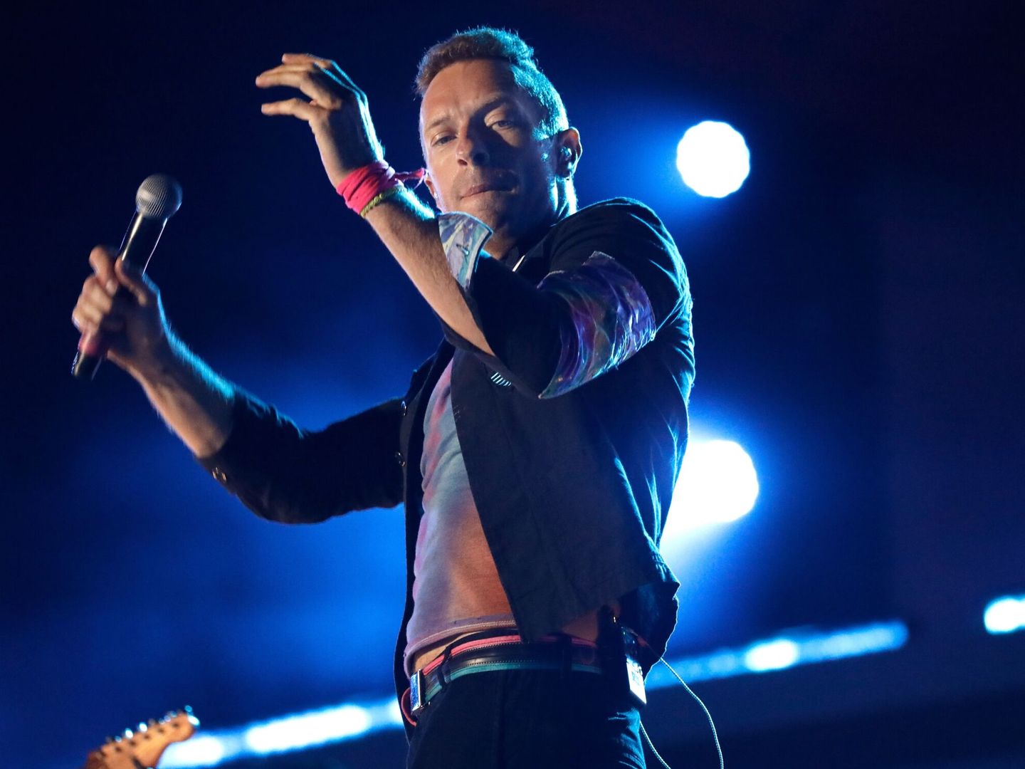 Chris Martin, cantante de Coldplay. Foto: EFE/Peter Foley 
