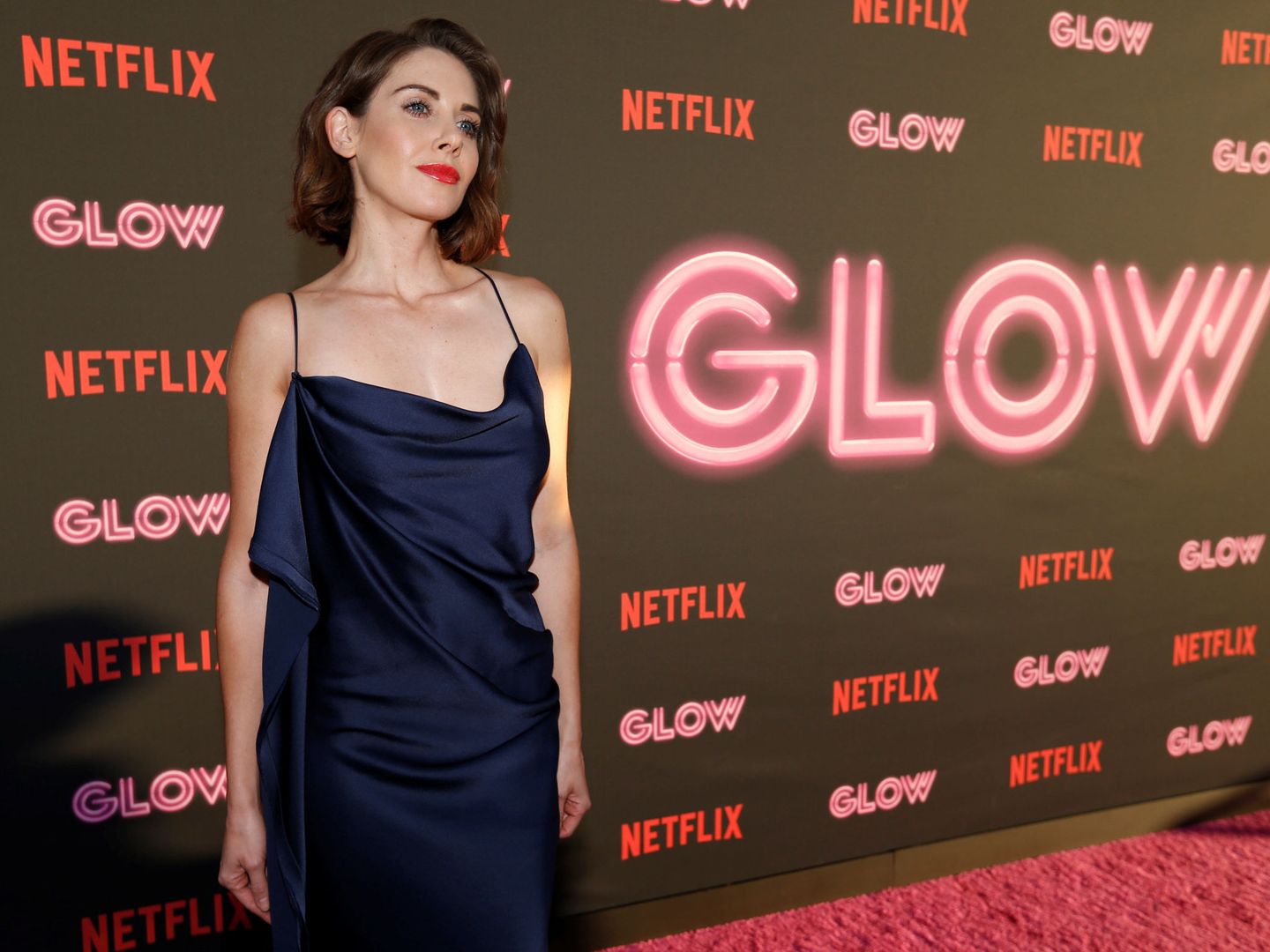 Alison Brie en el estreno de 'GLOW' en Los Ángeles en 2017. (Reuters)