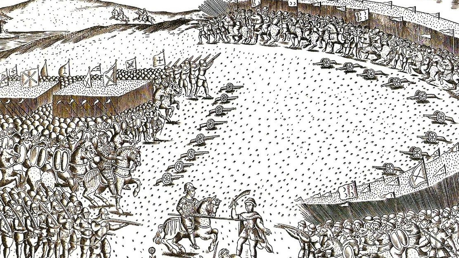 Foto: La única representación conocida de la batalla de Alcazarquivir, pobra de Miguel Leitão de Andrade.