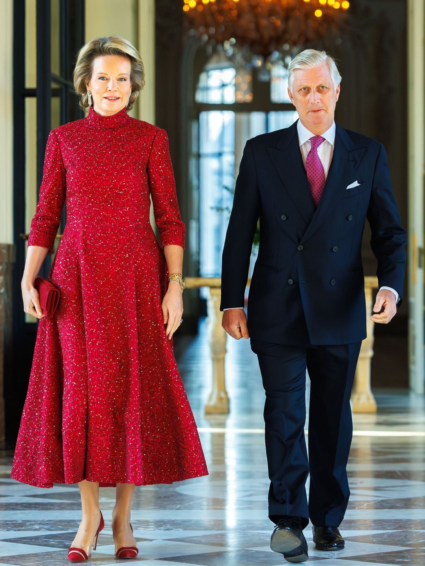 Los reyes Felipe y Matilde de Bélgica, el pasado enero. (EFE/Olivier Mathys)