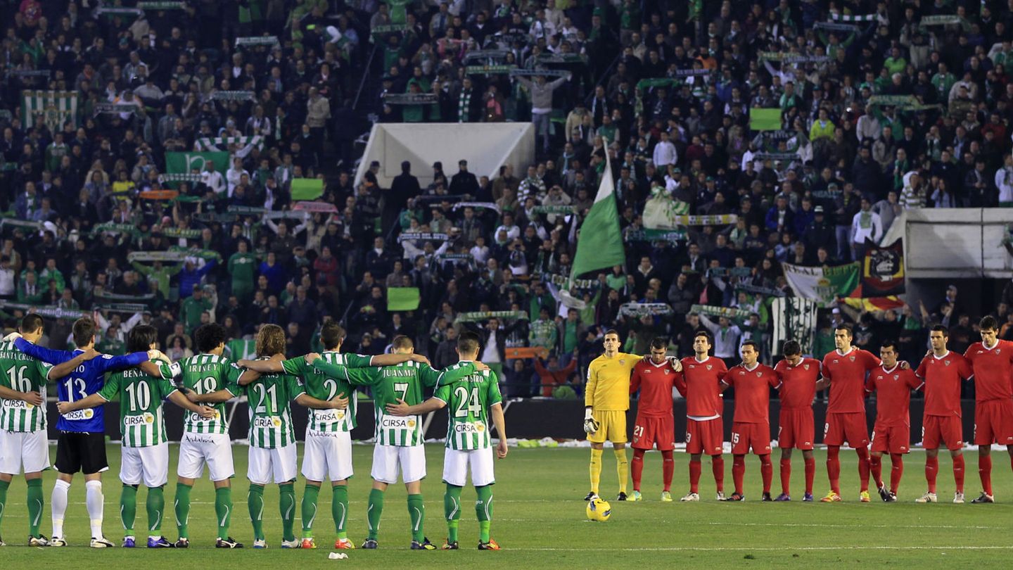 Momentos previos al último derbi de Sevilla en LaLiga. (Reuters)