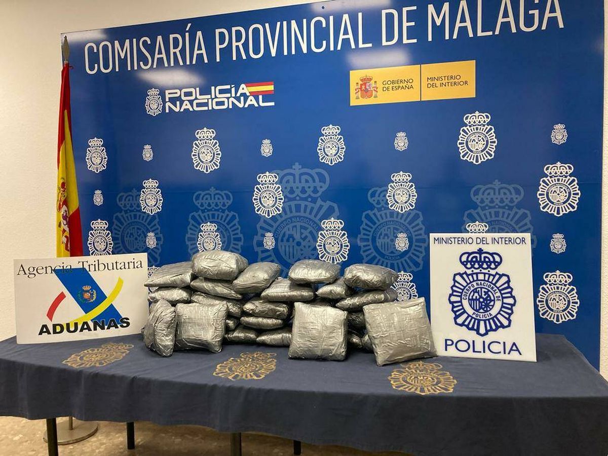 Foto: Los paquetes de metanfetamina incautados. (Policía Nacional)