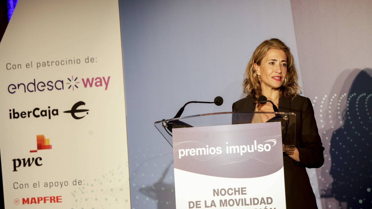 Raquel Sánchez, ministra de Transportes, Movilidad y Agenda Urbana, durante su discurso en los Premios Impulso 2022.