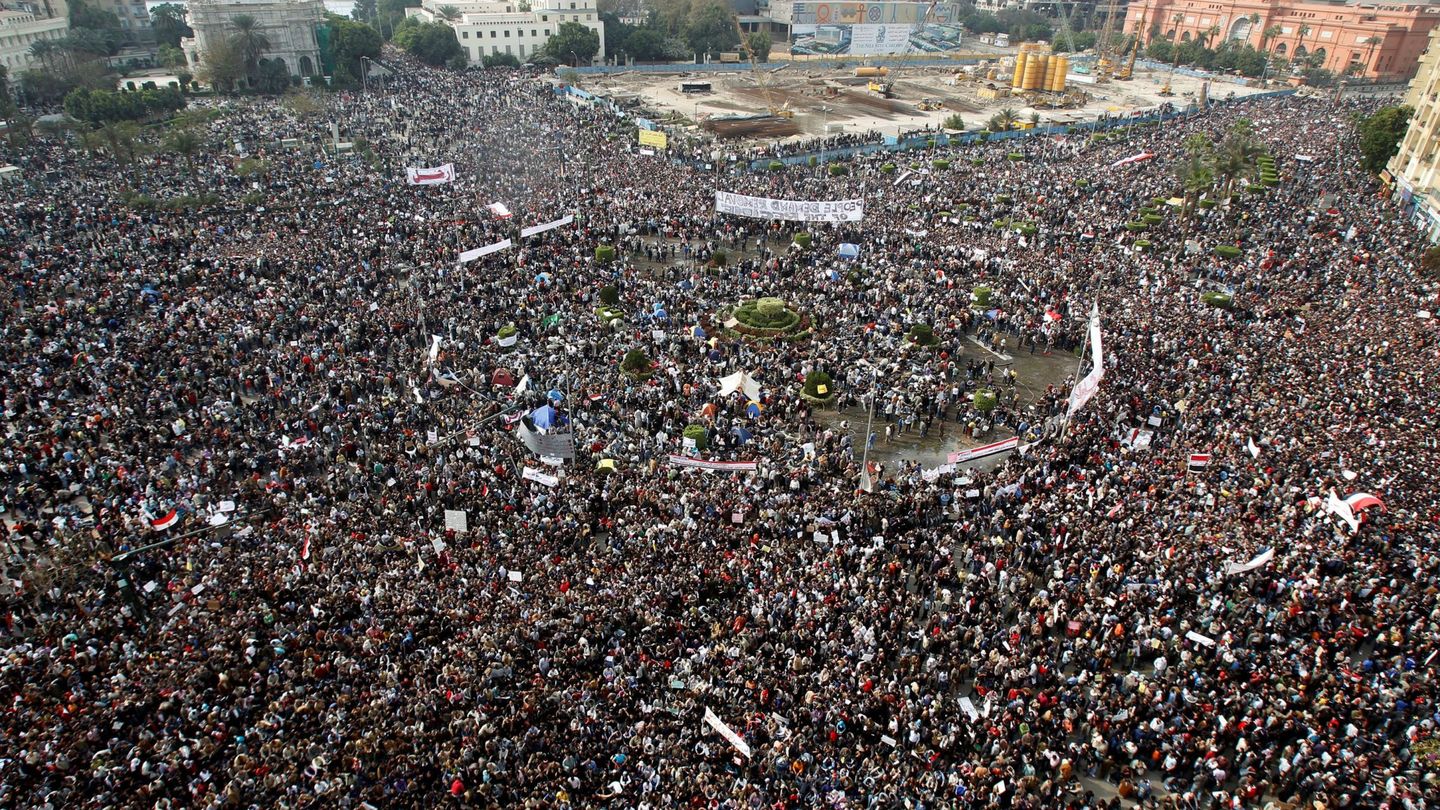 Manifestación masiva en la plaza de Tahrir, en El Cairo, en 2011. (Reuters)