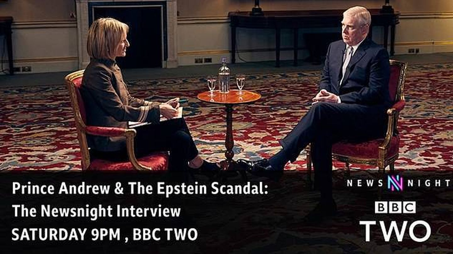 El príncipe Andrés, durante su entrevista con la periodista Emily Maitlis. (BBC)