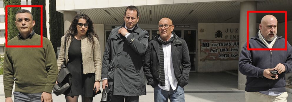 Su exmanager, Pedro Rodríguez-Almeyda, y con su exjefe de producción, Miguel Ángel de Ruz (I.C.)