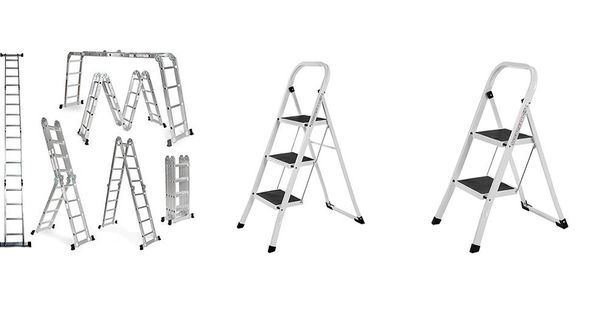 Escalera telescópica plegable: escalera tipo tijera, escalera de mano, escalera  extensible y escalera para escaleras de obra en una sola
