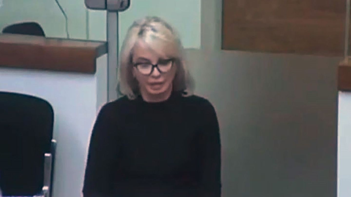 Corinna declara por videoconferencia desde Londres en el juicio contra el excomisario José Villarejo en enero de 2021. (EFE/TSJ)