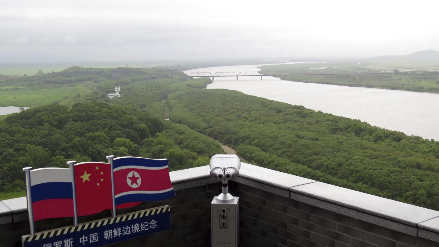 Vista general del río Tumen, en el que confluyen las fronteras de China, Rusia y Corea del Norte. (EFE/Yonhap)