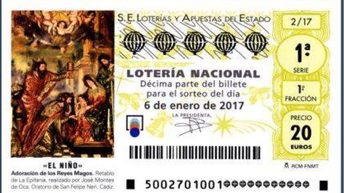 Tercer premio Lotería del Niño: 85.073, vendido todo en Benetússer (Valencia) 