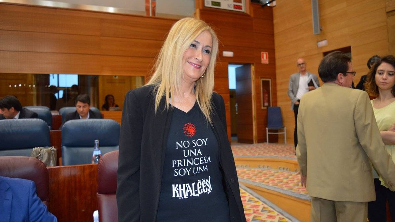 Foto: La presidenta de la Comunidad de Madrid, Cristina Cifuentes, en la Asamblea. (EC)