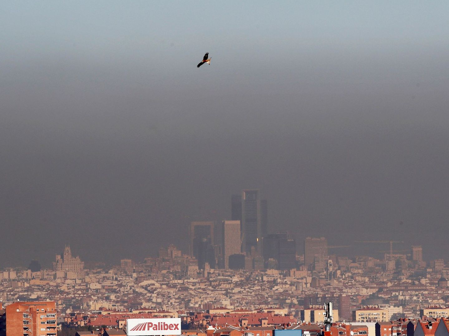 Contaminación en Madrid provocada por las emisiones. (EFE)