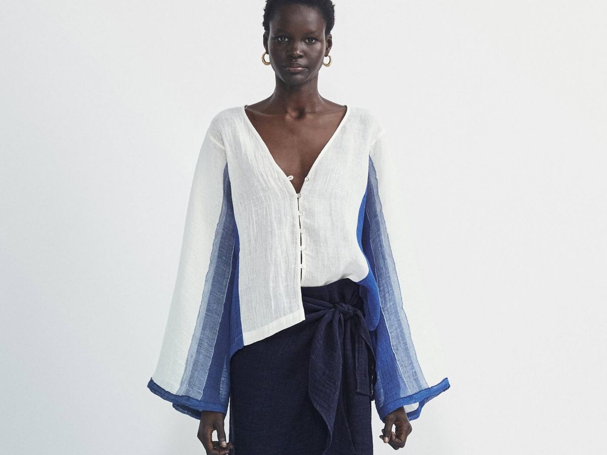 Foto: La blusa de lino de los special prices de Massimo Dutti. (Cortesía)