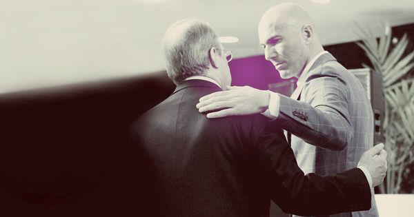 Foto: Florentino Pérez y Zidane durante la celebración de la pasada Champions League.