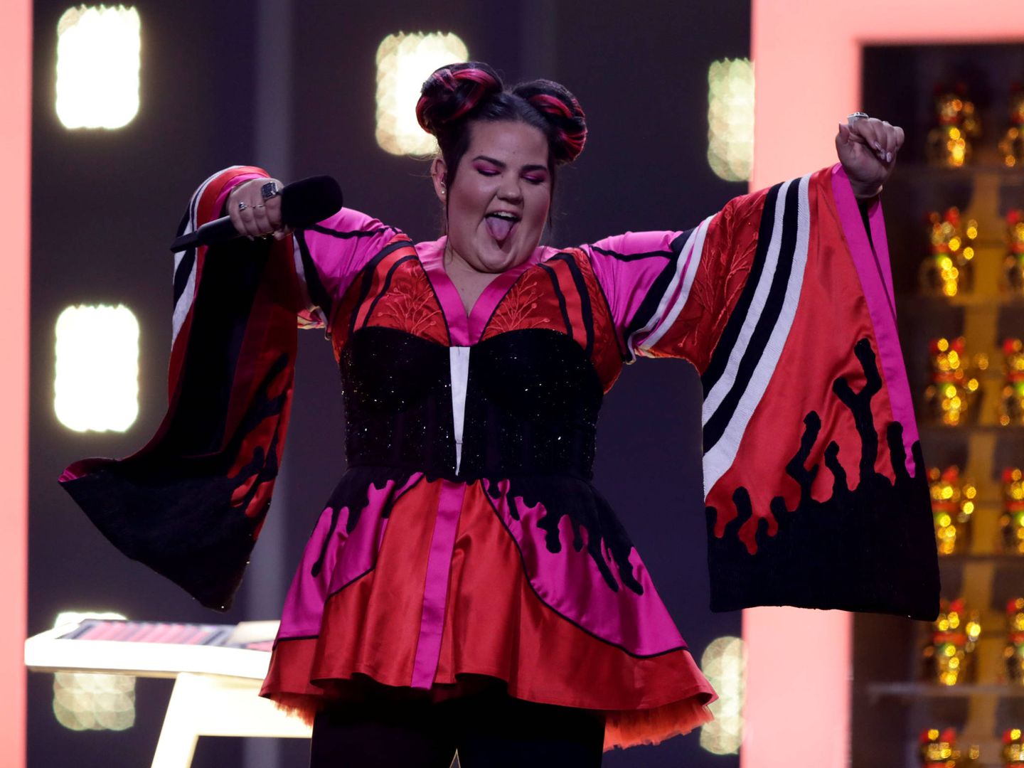 Netta (Israel) interpreta 'Toy' durante la gran final de Eurovisión 2018. (Gtres)