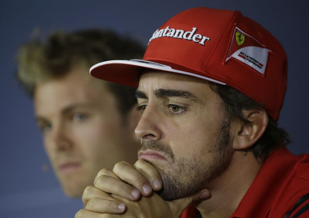 Foto: Fernando Alonso, este jueves en la sala de prensa del circuito de Monza.
