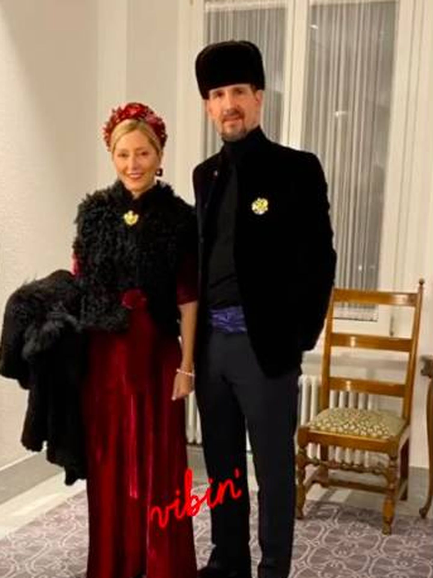 Marie-Chantal y Pablo de Grecia, en la boda de Dasha Zhukova y Stavros Niarchos III. (@mariechantal22)