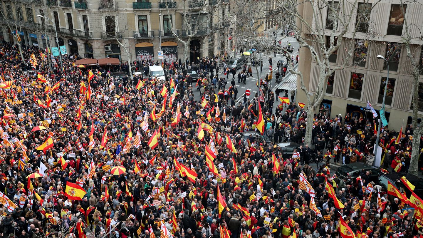 Manifestación de Tabarnia en Barcelona. (Reuters)