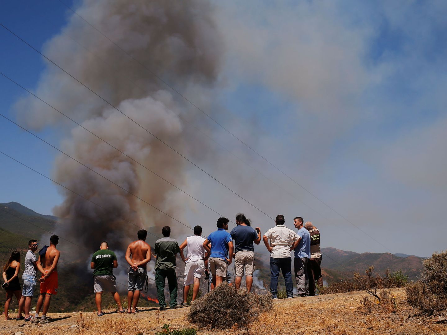 Humo provocado por el incendio de Estepona. (Reuters)