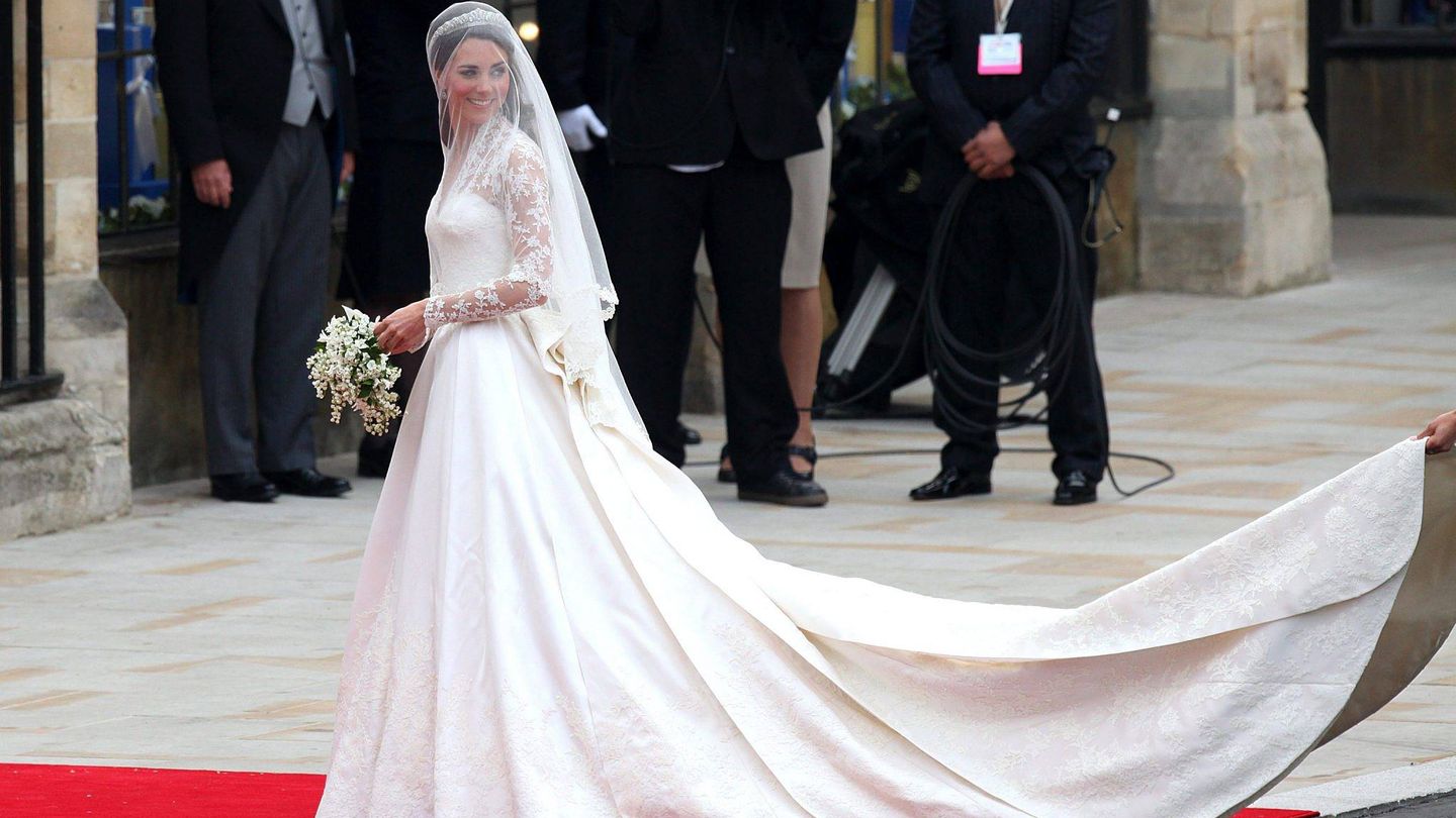 Kate Middleton, a su llegada a la abadía de Westminster. (EFE/Gareth Fuller) 