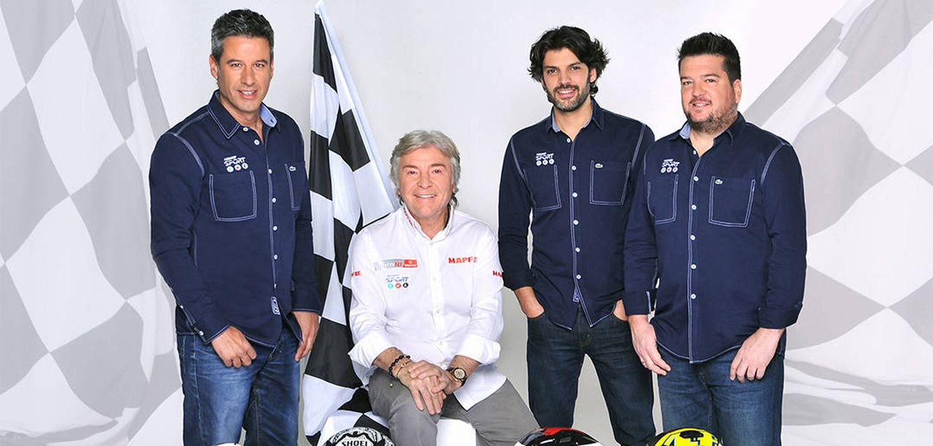 El equipo de Mediaset para la retransmisión del Mundial de MotoGP en 2016 (Foto: Mediaset)
