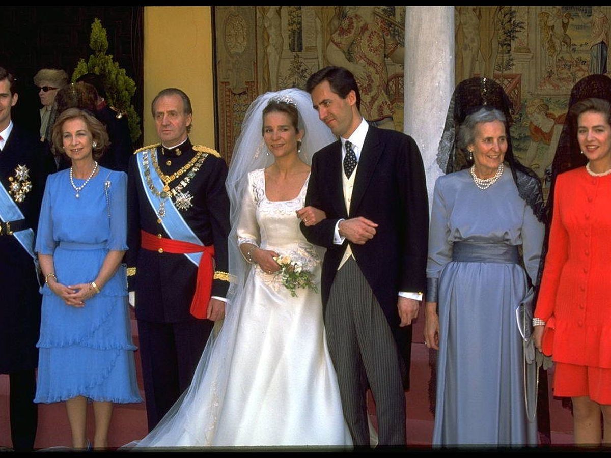 Foto: La boda de la infanta Elena y Jaime de Marichalar en 1995. (Getty)