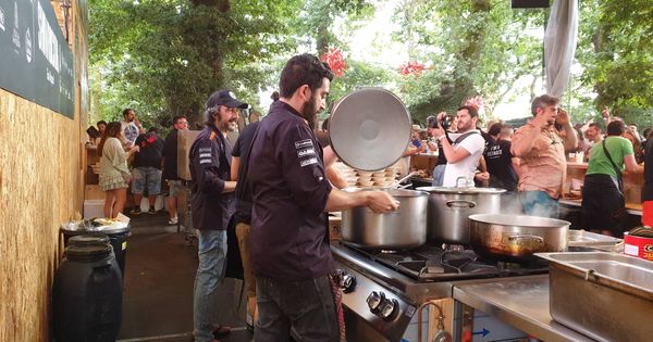 Foto: Así se cocina en un festival.