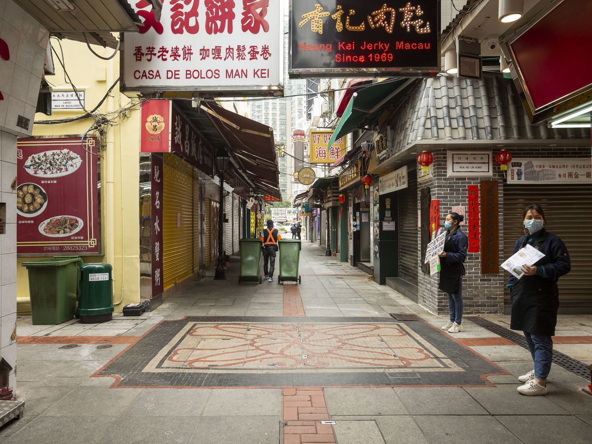 Foto: Calles vacías en Macao por el coronavirus. (EFE)