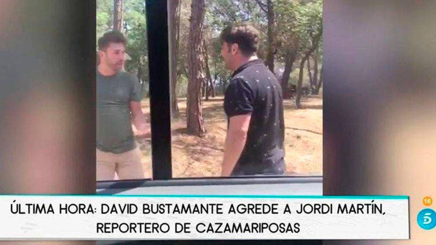 Momento del encuentro entre Bustamante y Jordi Martín. (Telecinco)