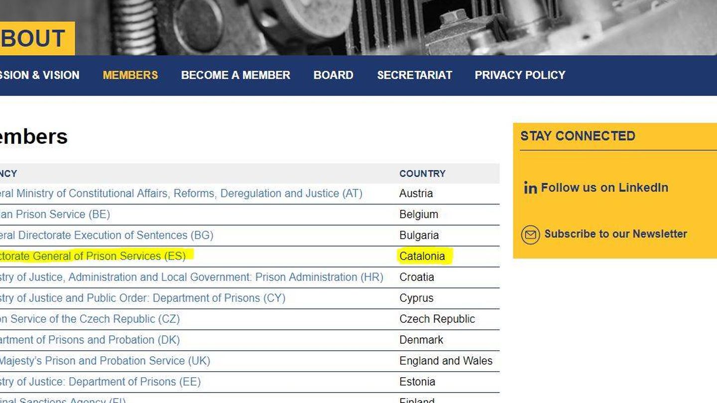 En la web de Europris, Cataluña figura junto a otros estados europeos.