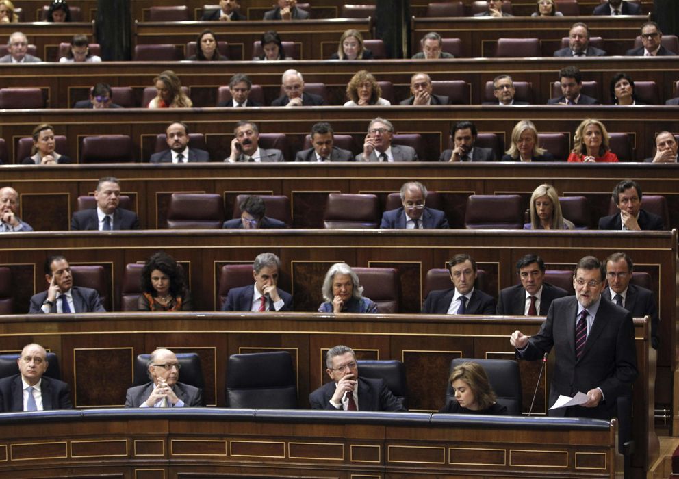 Foto: Mariano Rajoy en la Sesión de Control al Gobierno. (Efe)