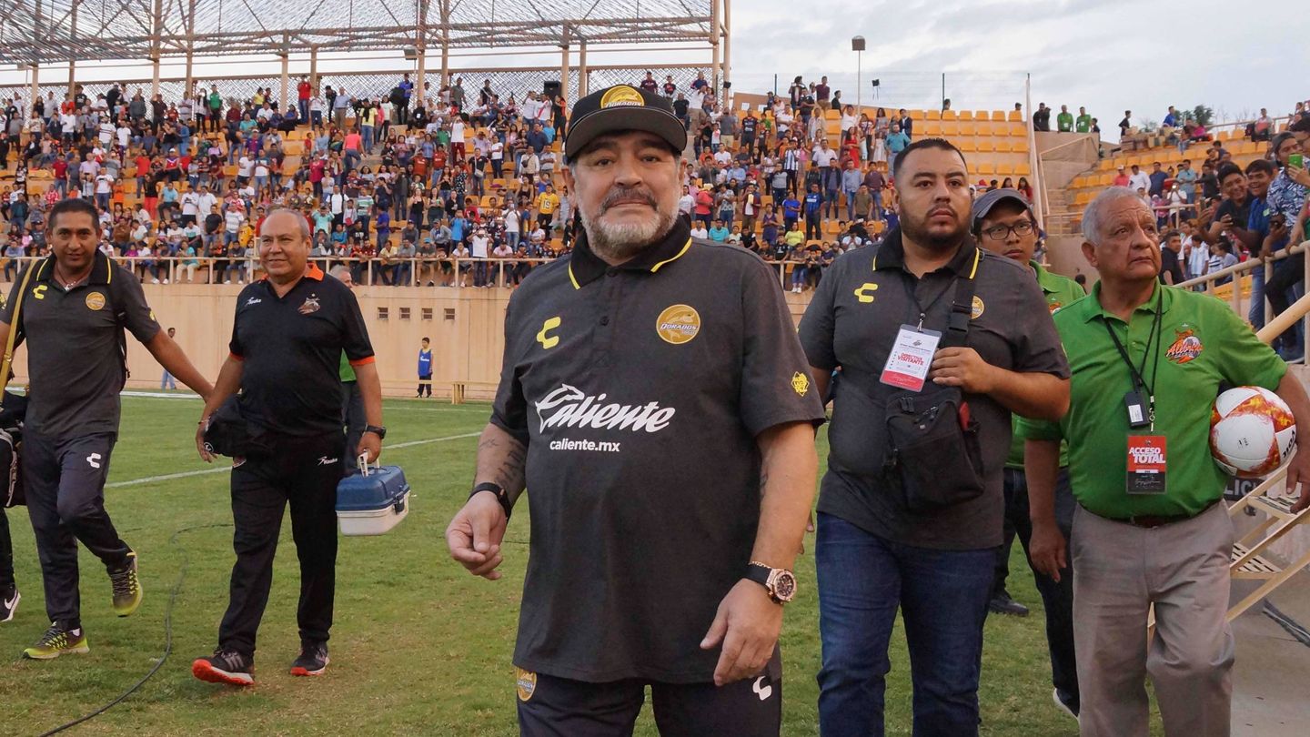 Maradona en su aventura mexicana. (Cordon Press)