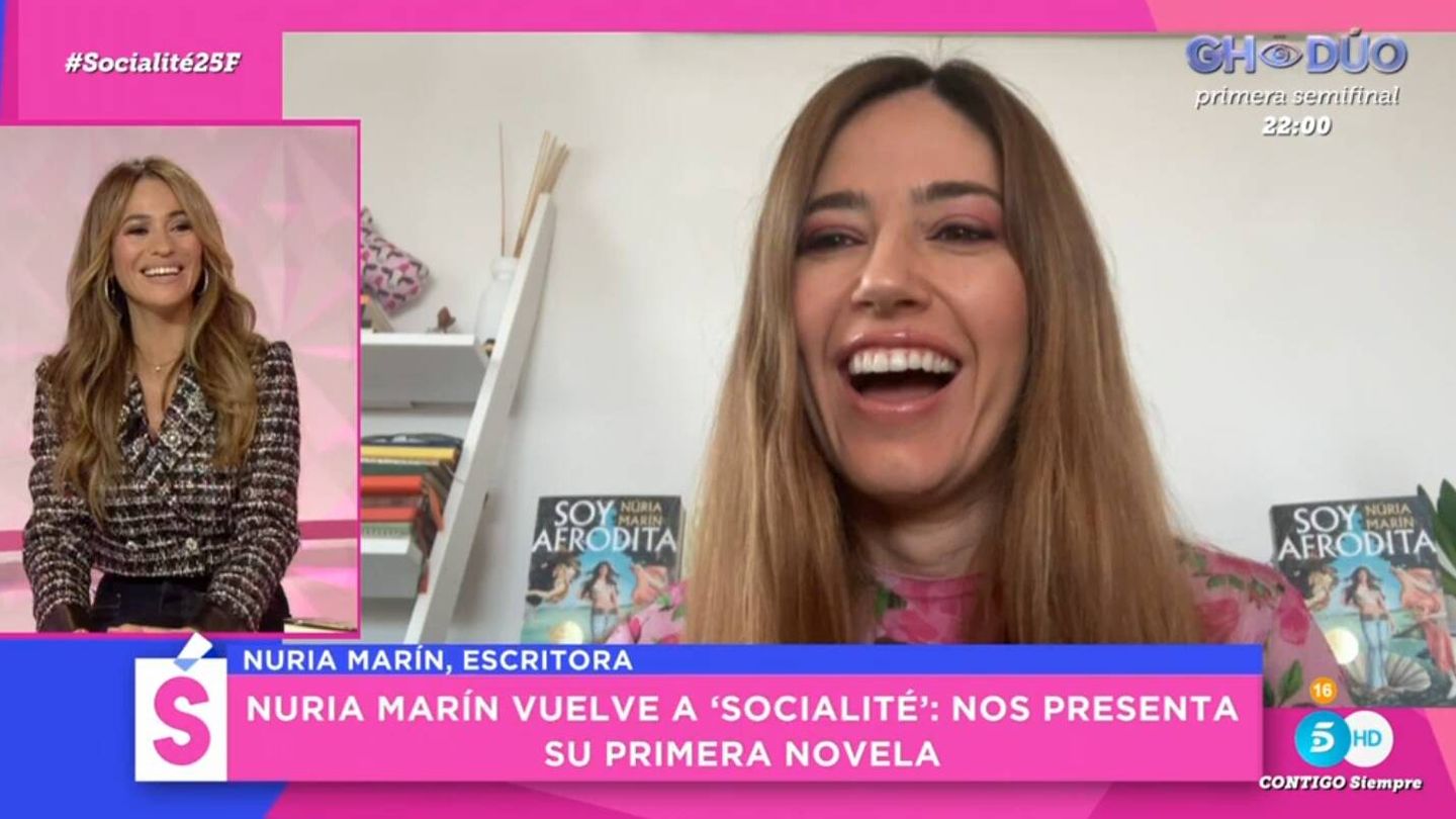 María Verdoy y Nuria Marín en 'Socialité'. (Mediaset España)