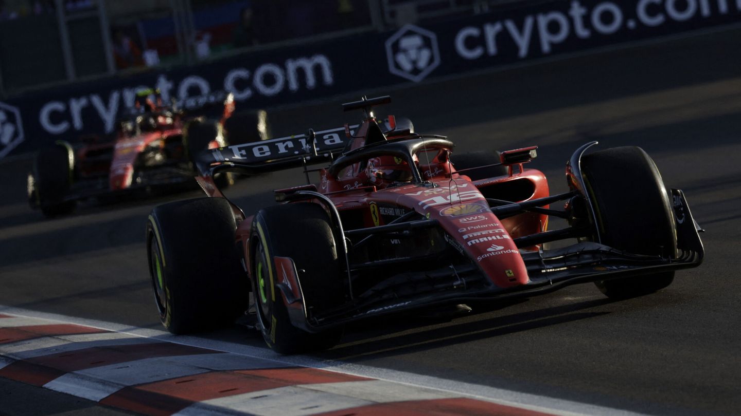 Leclerc acarició la victoria en el sprint. (Reuters/Hamad I Mohammed)
