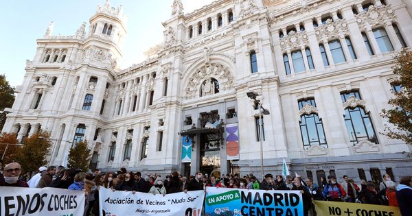 Foto: Manifestación en apoyo a Madrid Central. (EFE)