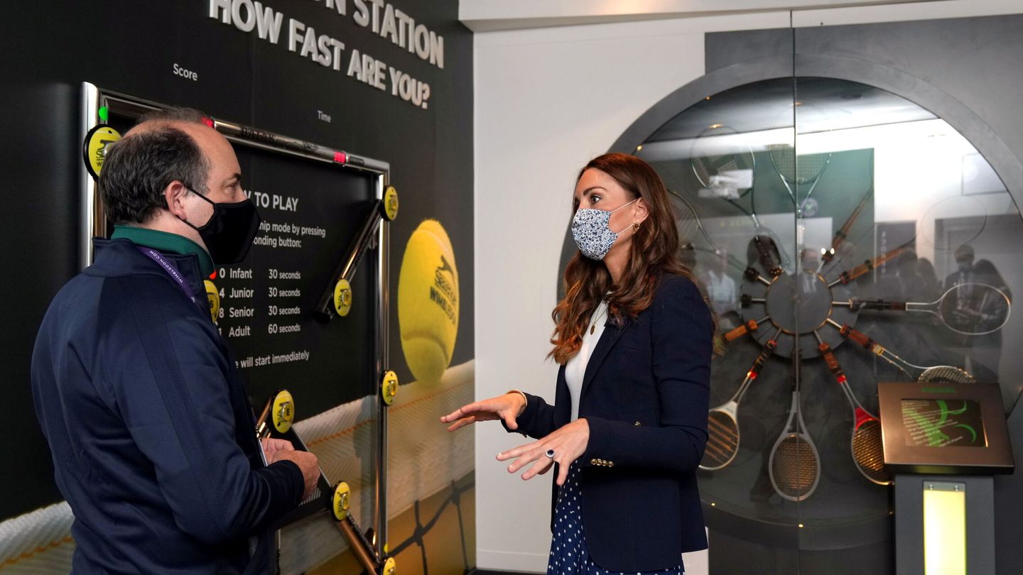 Kate Middleton, en el museo del All England Lawn Tennis & Croquet Club. (Reuters)