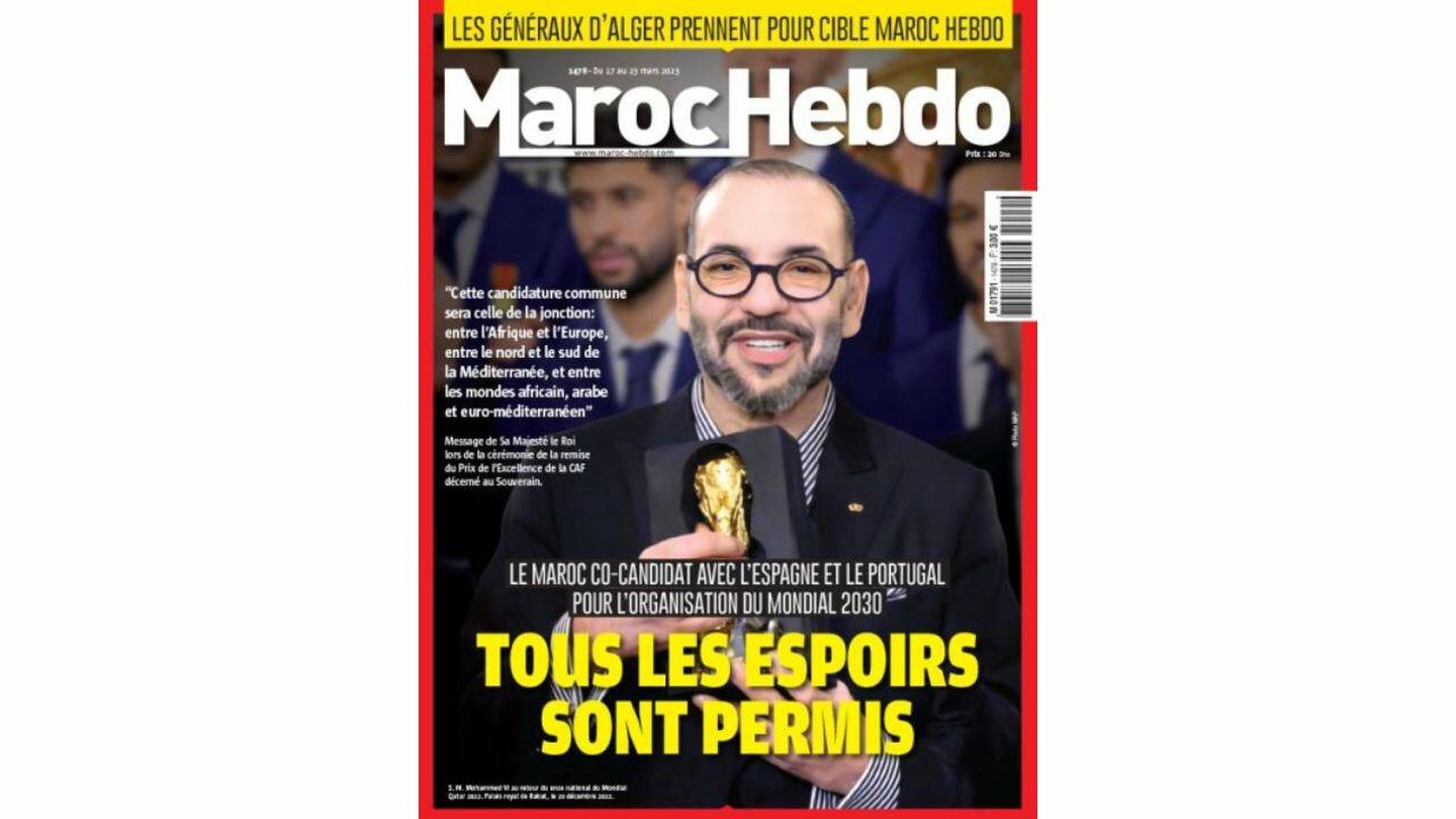 Portada del semanario 'Maroc-Hebdo' anunciando la candidatura conjunta.