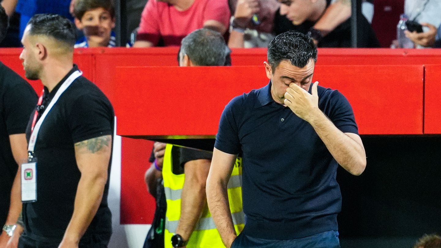 Xavi, en su último partido a los mandos del Barça. (AFP7)