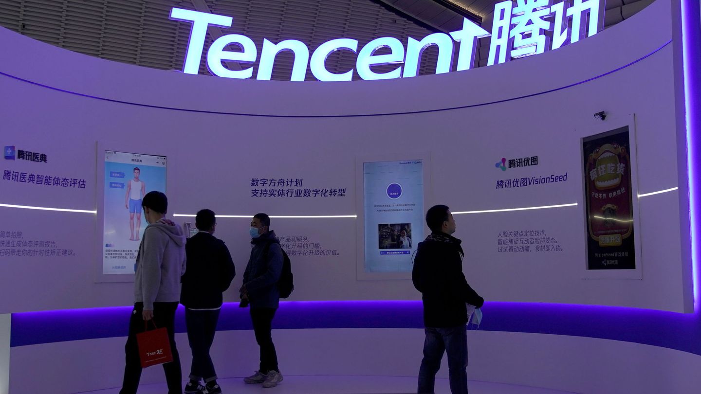 Espacio de Tencent en un evento. (Reuters)