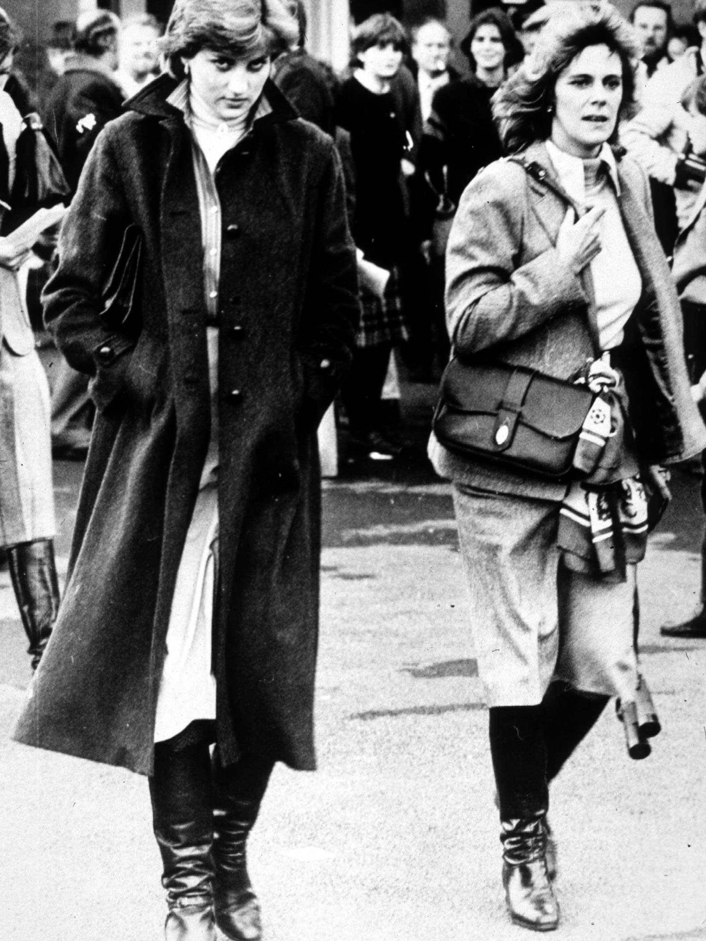  Diana y Camilla, en Ludlow en 1980. (Getty)