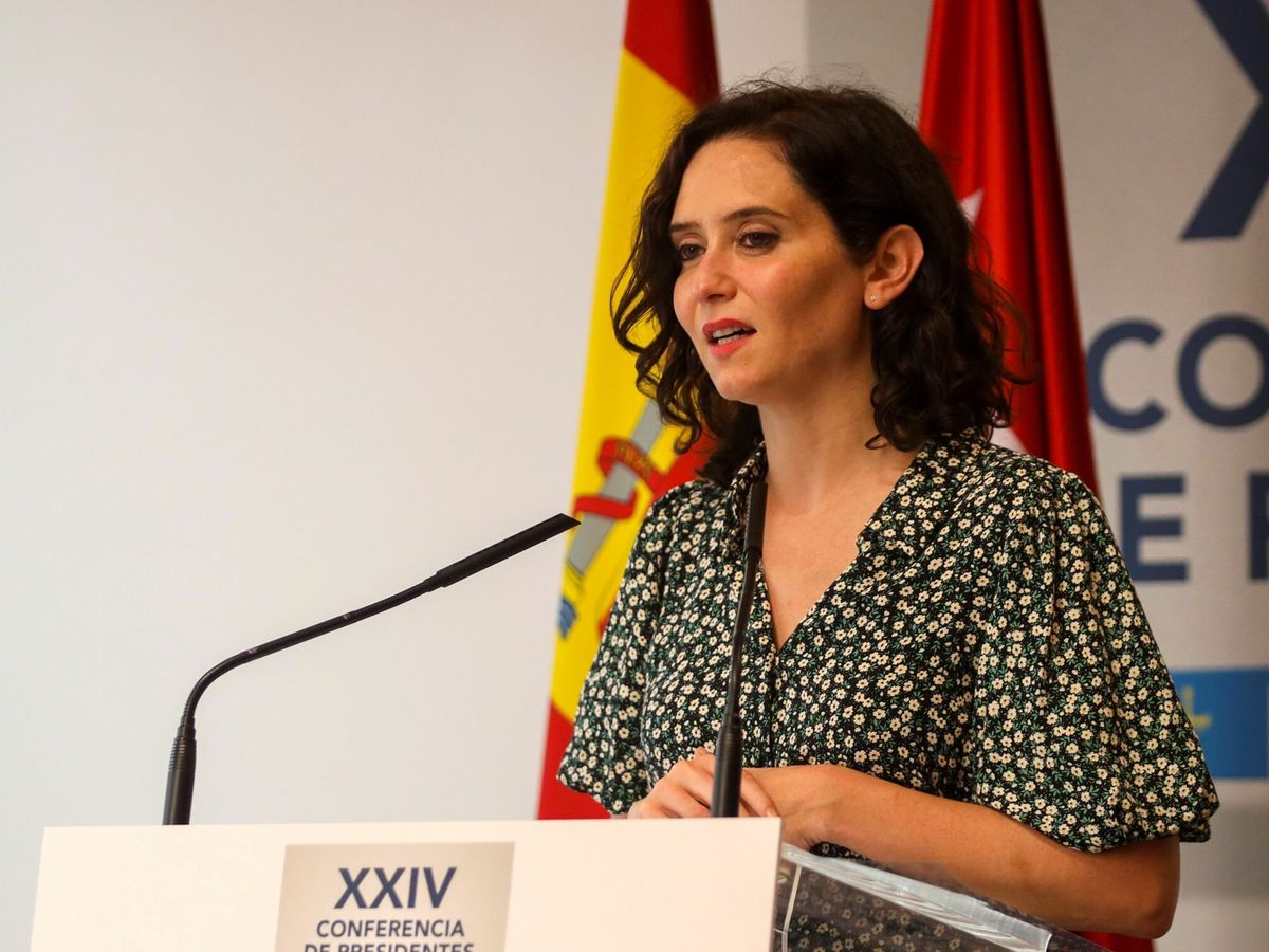 Foto: La presidenta de la Comunidad de Madrid, Isabel Díaz Ayuso, en la XXIV Conferencia de Presidentes en Salamanca (EFE)