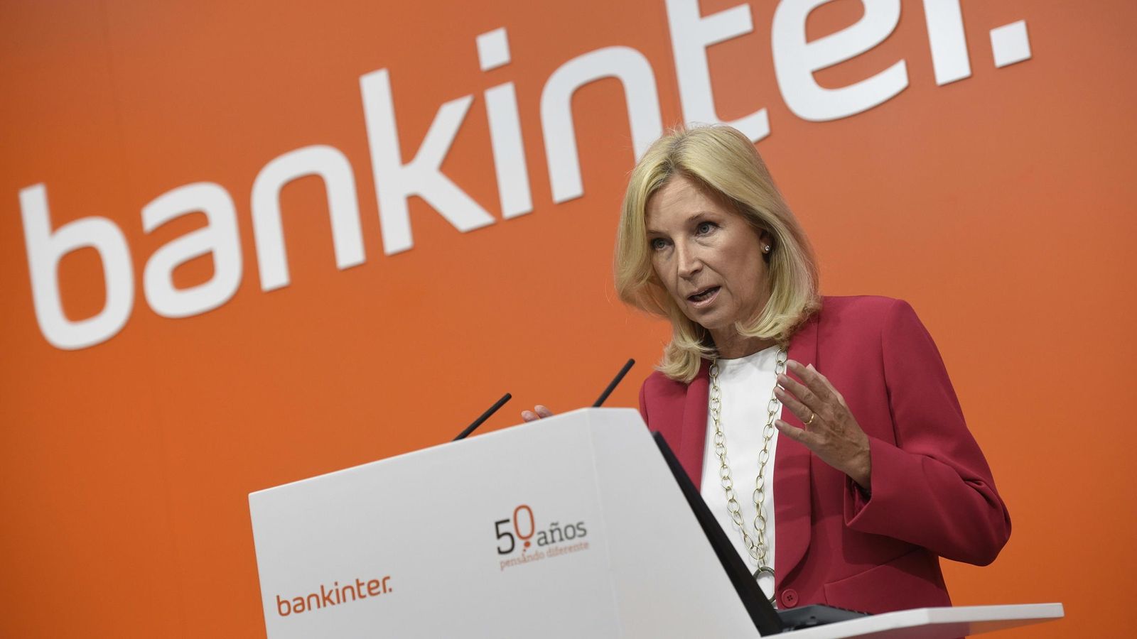 Foto: María Dolores Dancausa, consejera delegada de Bankinter, la entidad con una mayor rentabilidad en el primer trimestre./EFE
