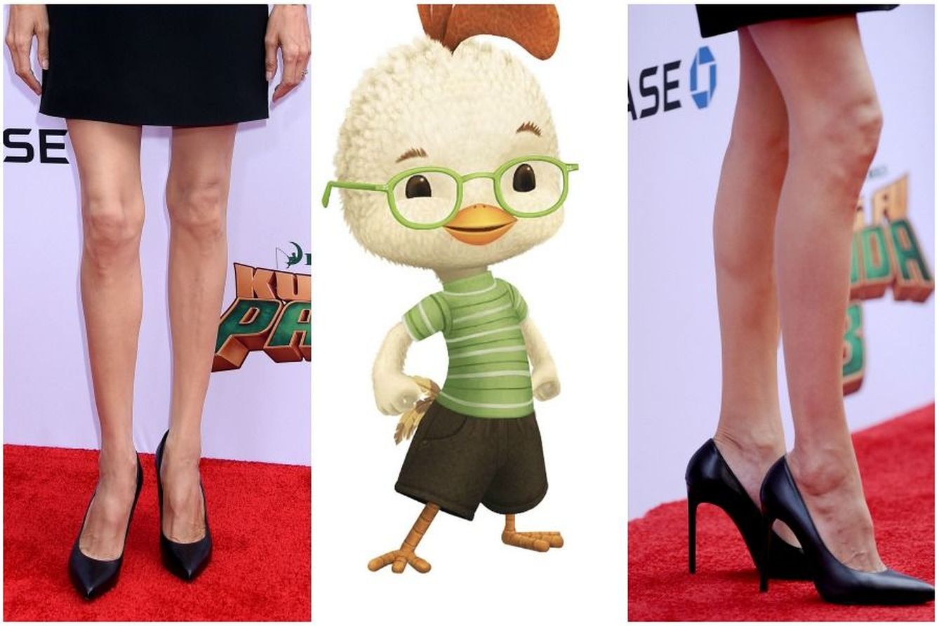 Las piernas 'chicken little' de Angelina Jolie