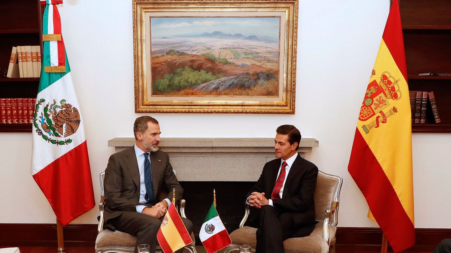 Peña Nieto recibió al rey Felipe VI en su residencia de Los Pinos, en el último acto oficial del mandatario mexicano. (EFE)