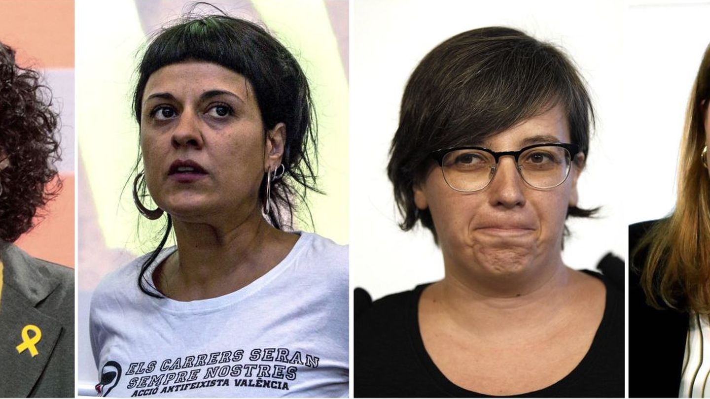 Investigados por el TS por un delito de rebelión: Artur Mas, Marta Rovira, Anna Gabriel, Mireia Boya, Marta Pascal y Neus Lloveras. (EFE)