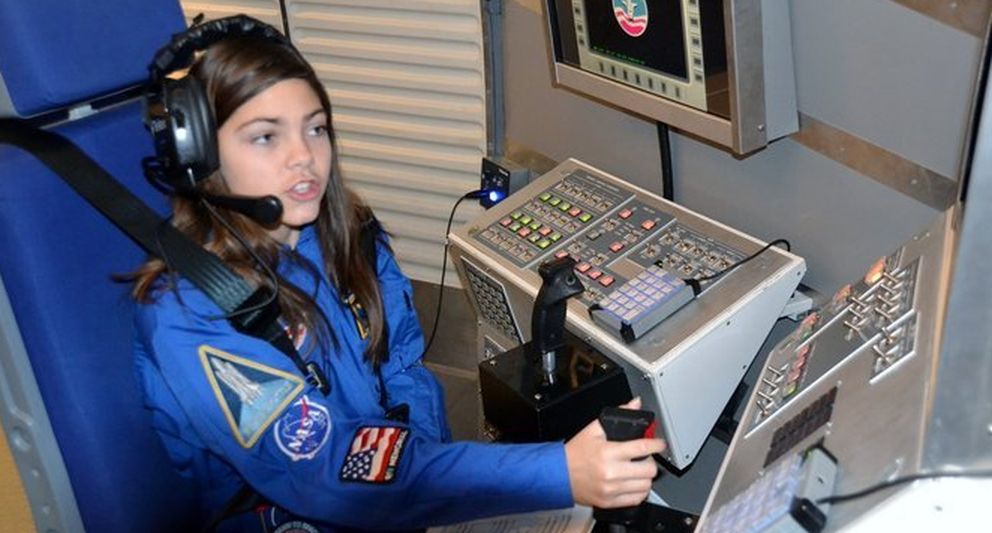 Alyssa Carson, la adolescente que podría ser la primera persona en la historia en pisar Marte en 2033, durante las pruebas que ya viene desarrollando. (NASA)