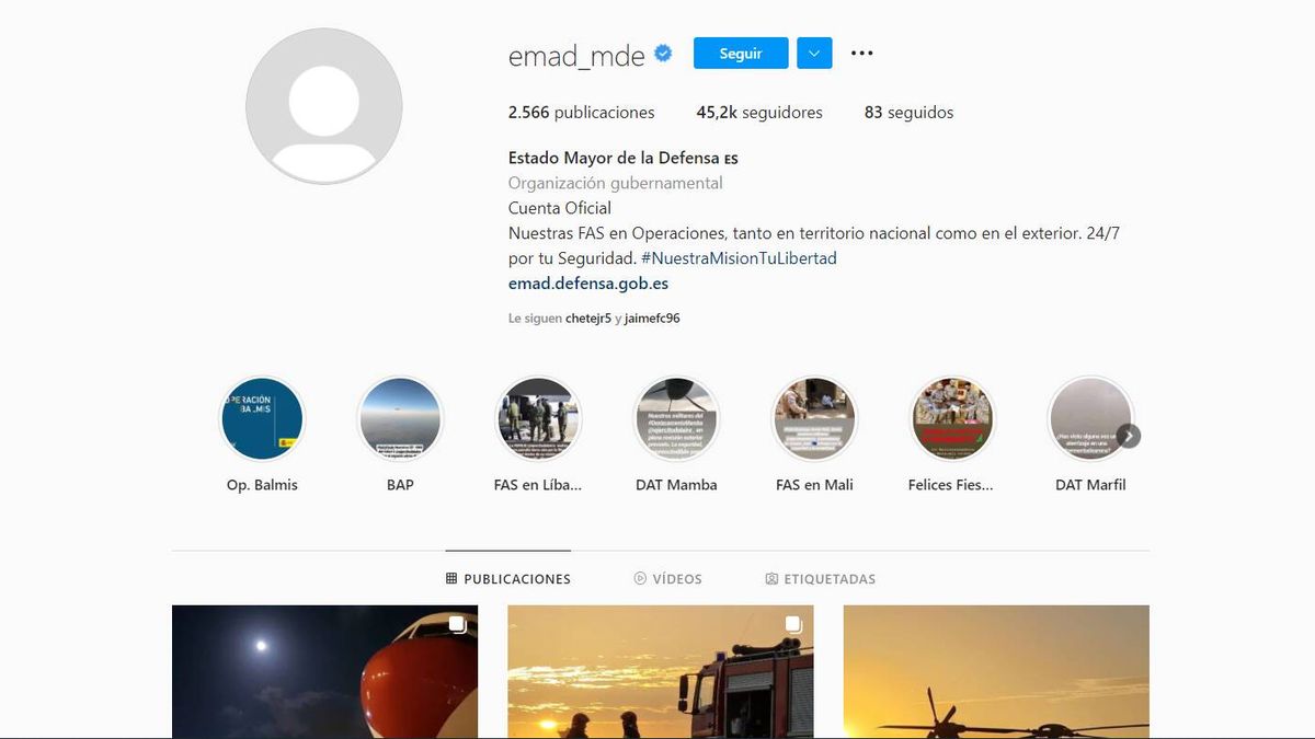 Investigan un hackeo al perfil en Instagram del Estado Mayor de la Defensa con fotos de mujeres semidesnudas